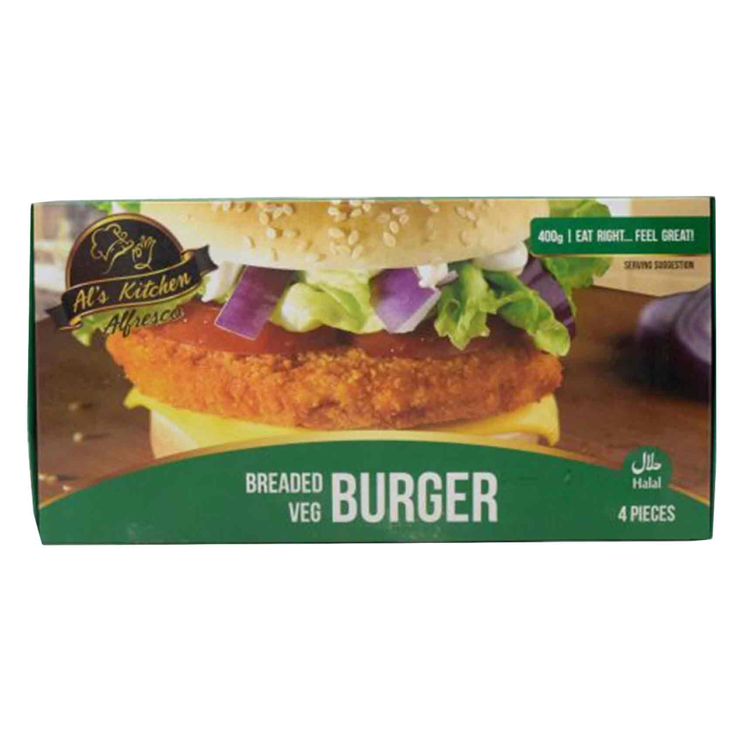 AL'S BREADED VEG.BURGERS 400GM